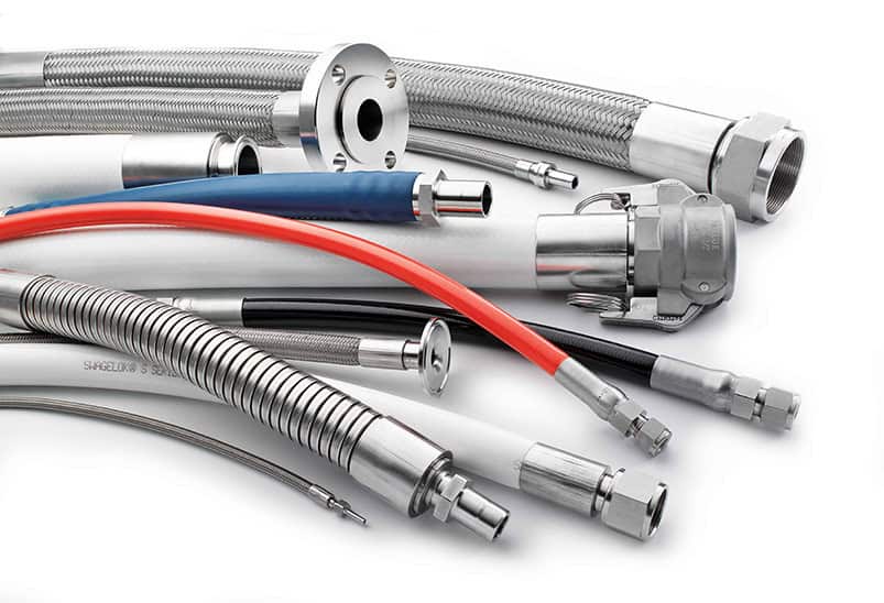 Multiple types of hoses and flexible tubing